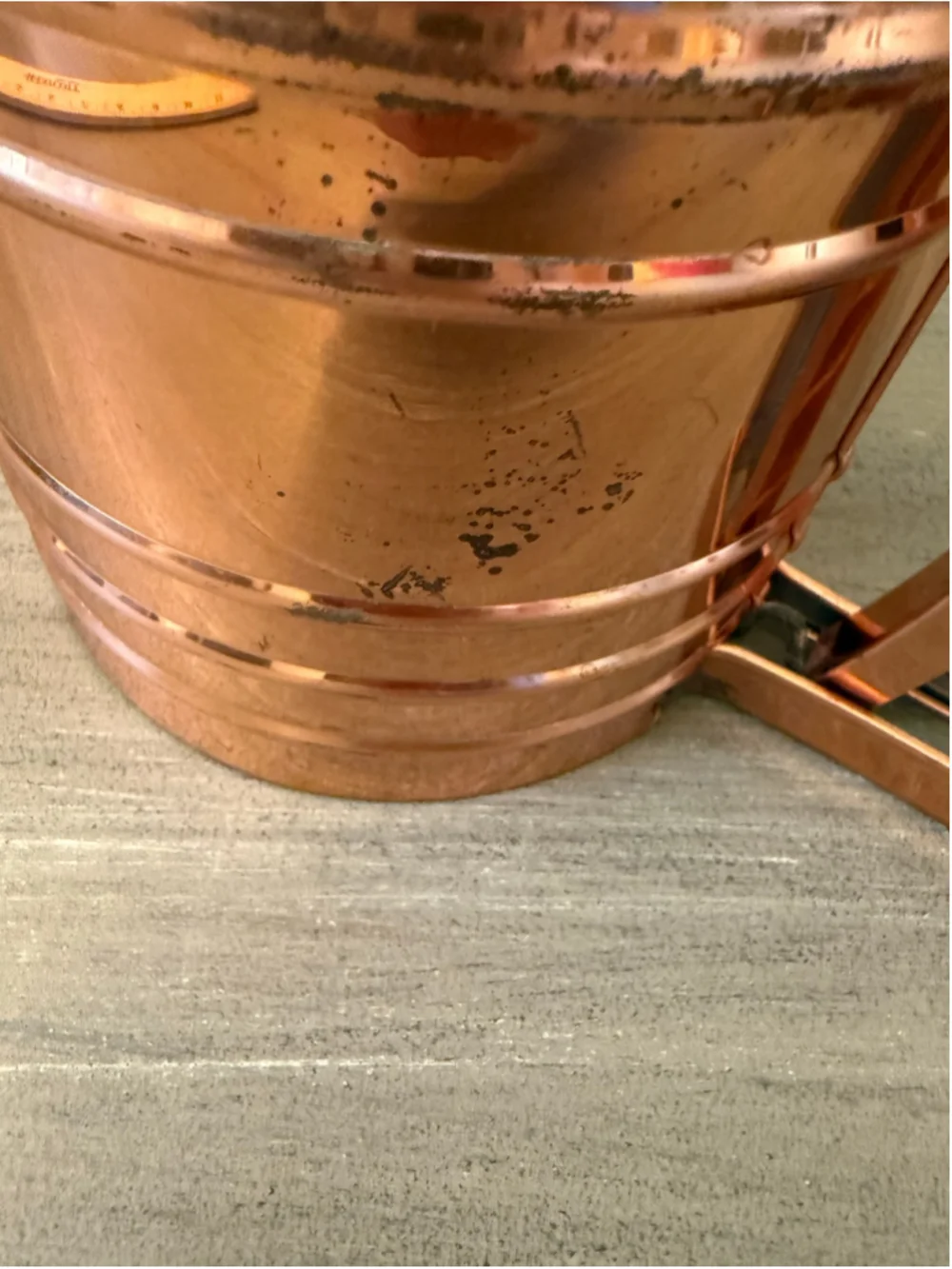 Vintage Foley Sift-Chine Triple Screen Flour Sifter Copper Finish Kitchen